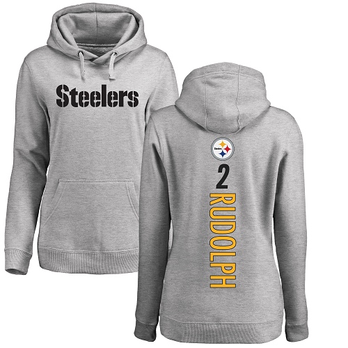 Women Pittsburgh Steelers Football #2 Ash Mason Rudolph Backer Pullover NFL Hoodie Sweatshirts->women nfl jersey->Women Jersey